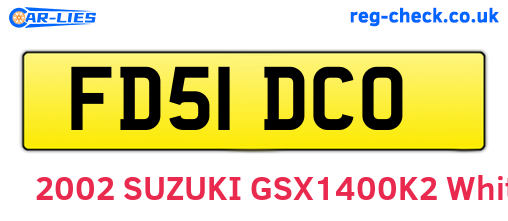 FD51DCO are the vehicle registration plates.