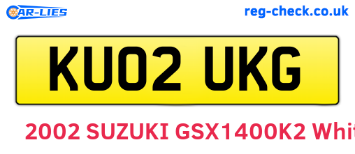 KU02UKG are the vehicle registration plates.