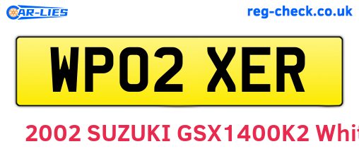 WP02XER are the vehicle registration plates.