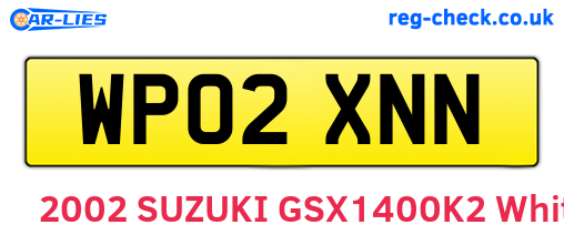 WP02XNN are the vehicle registration plates.