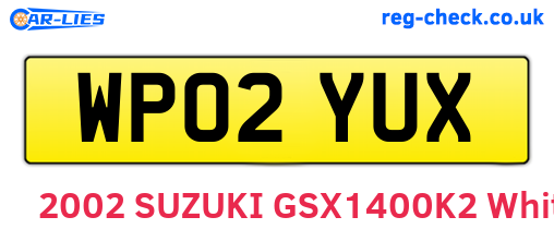 WP02YUX are the vehicle registration plates.