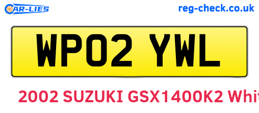 WP02YWL are the vehicle registration plates.