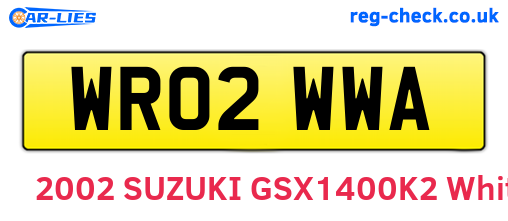 WR02WWA are the vehicle registration plates.