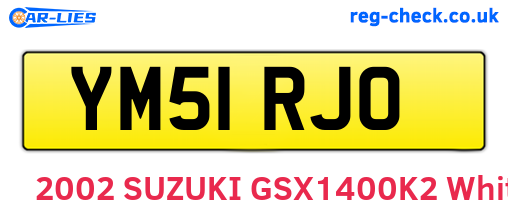 YM51RJO are the vehicle registration plates.