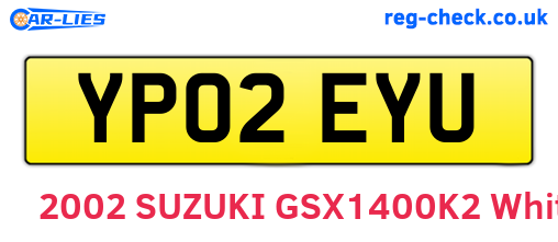 YP02EYU are the vehicle registration plates.