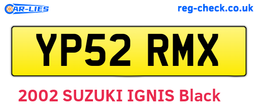 YP52RMX are the vehicle registration plates.