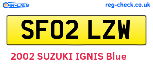 SF02LZW are the vehicle registration plates.
