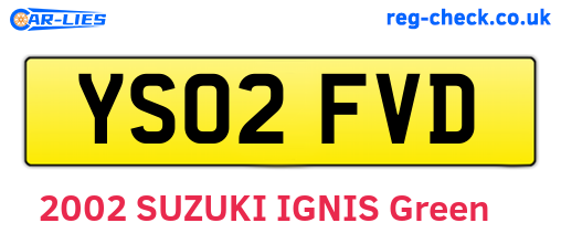 YS02FVD are the vehicle registration plates.