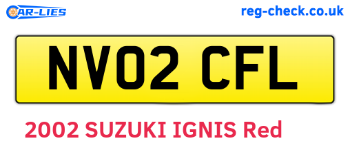 NV02CFL are the vehicle registration plates.