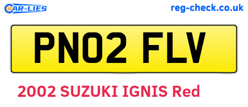 PN02FLV are the vehicle registration plates.