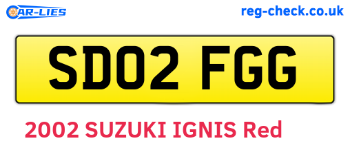 SD02FGG are the vehicle registration plates.