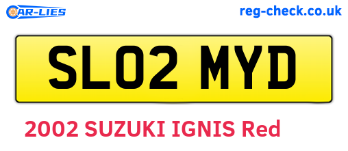 SL02MYD are the vehicle registration plates.
