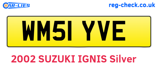 WM51YVE are the vehicle registration plates.