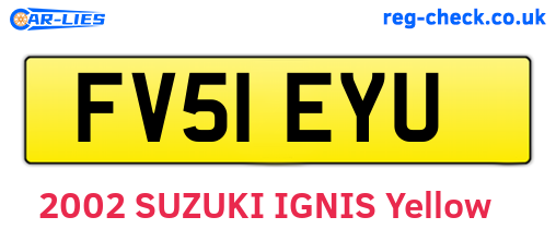 FV51EYU are the vehicle registration plates.