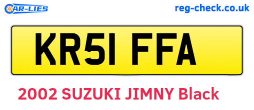 KR51FFA are the vehicle registration plates.