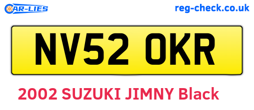 NV52OKR are the vehicle registration plates.