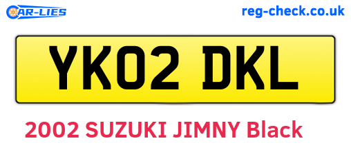 YK02DKL are the vehicle registration plates.