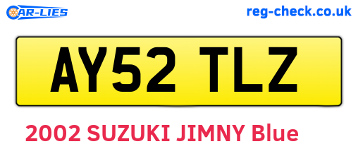 AY52TLZ are the vehicle registration plates.