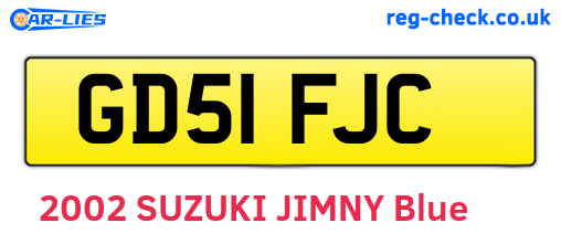 GD51FJC are the vehicle registration plates.