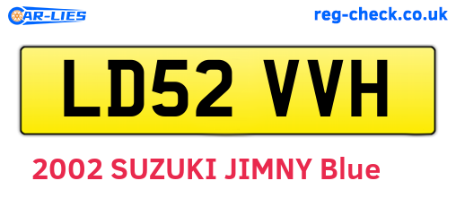 LD52VVH are the vehicle registration plates.