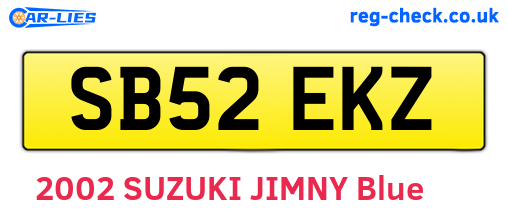 SB52EKZ are the vehicle registration plates.