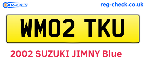 WM02TKU are the vehicle registration plates.