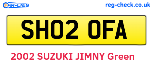 SH02OFA are the vehicle registration plates.