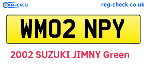 WM02NPY are the vehicle registration plates.