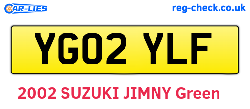 YG02YLF are the vehicle registration plates.