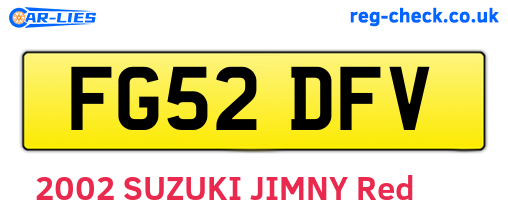 FG52DFV are the vehicle registration plates.