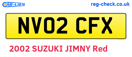 NV02CFX are the vehicle registration plates.