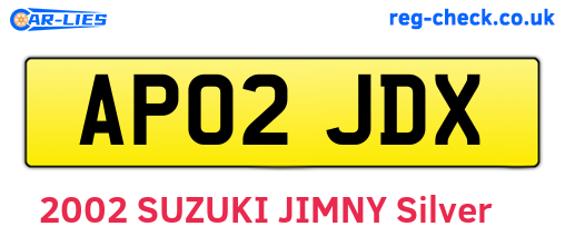 AP02JDX are the vehicle registration plates.