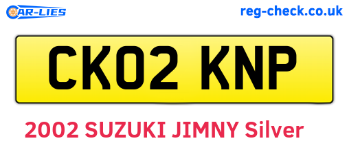 CK02KNP are the vehicle registration plates.