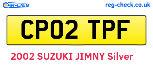 CP02TPF are the vehicle registration plates.