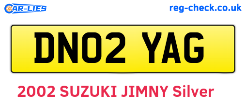DN02YAG are the vehicle registration plates.