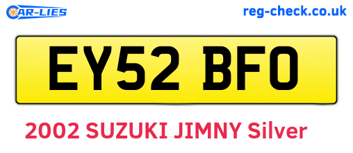 EY52BFO are the vehicle registration plates.