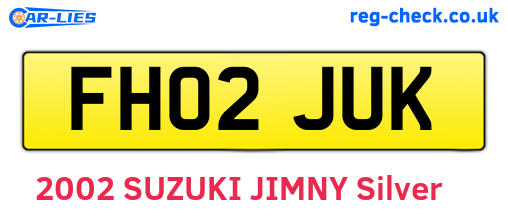 FH02JUK are the vehicle registration plates.