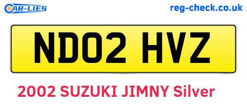 ND02HVZ are the vehicle registration plates.