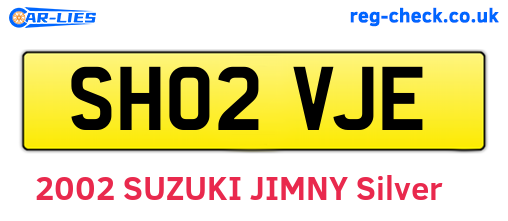 SH02VJE are the vehicle registration plates.