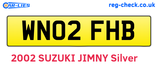 WN02FHB are the vehicle registration plates.