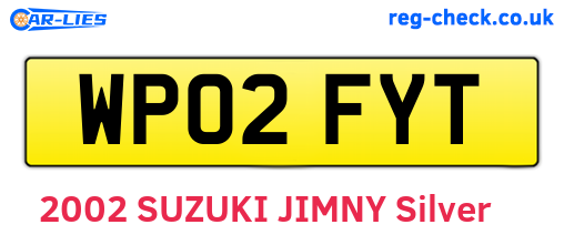 WP02FYT are the vehicle registration plates.
