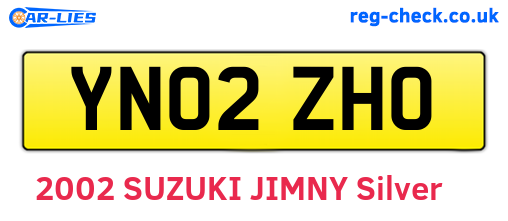 YN02ZHO are the vehicle registration plates.