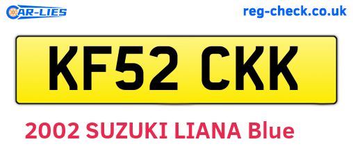 KF52CKK are the vehicle registration plates.