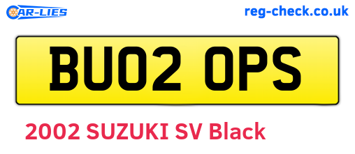 BU02OPS are the vehicle registration plates.
