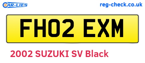 FH02EXM are the vehicle registration plates.