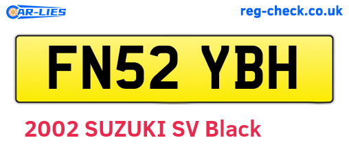 FN52YBH are the vehicle registration plates.