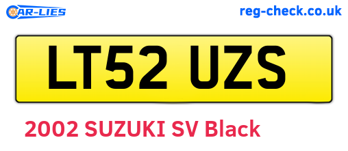 LT52UZS are the vehicle registration plates.