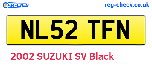 NL52TFN are the vehicle registration plates.