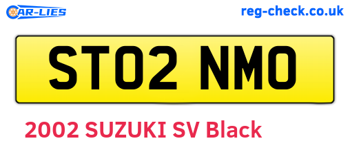 ST02NMO are the vehicle registration plates.