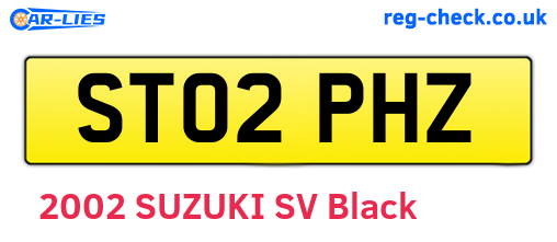 ST02PHZ are the vehicle registration plates.